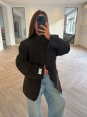 Remade oversized blazer jacket tartan brown #45:45
