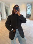 Remade oversized blazer jacket tartan brown #45:45