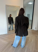 Remade oversized blazer jacket tartan brown #45:45