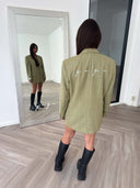 Remade oversized blazer tartan green/blue/orange #62:62