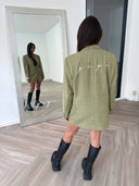 Remade oversized blazer tartan green/blue/orange #62:62