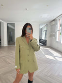 Remade oversized blazer tartan green/blue/orange #62:62