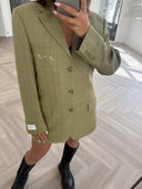 Remade oversized blazer tartan green/blue/orange #62:62