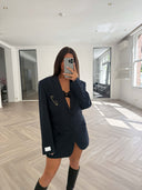Remade oversized blazer navy #44:44
