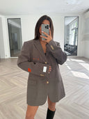Remade oversized blazer brown #90:90