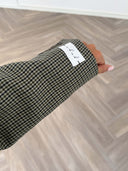 Remade oversized blazer mini checks dark green #03:03