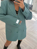 Remade oversized blazer turquoise #77:77
