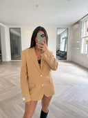 Remade oversized blazer peach orange #50:50