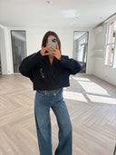 Remade cropped blazer navy #28:28