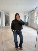 Remade cropped blazer dark green #95:95