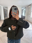 Remade cropped blazer dark green #95:95