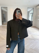 Remade cropped blazer dark green #95:95
