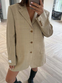 Remade oversized blazer tartan beige #73:73