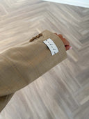 Remade oversized blazer tartan beige #73:73