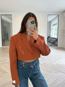 Remade oversized blazer terracotta #92:92