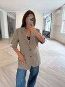 Remade oversized blazer taupe #90:90