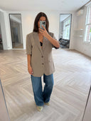 Remade oversized blazer taupe #90:90