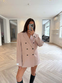 Remade oversized blazer powder pink #56:56