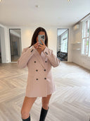 Remade oversized blazer powder pink #56:56