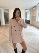 Remade oversized blazer powder pink #56:56