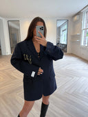 Remade oversized blazer dark navy #58:58