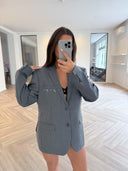 Remade oversized blazer striped grey #37:37