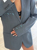 Remade oversized blazer striped grey #37:37