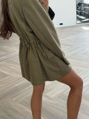 Remade oversized blazer pied de poule yellow/blue/green #44:44