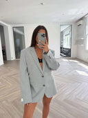 Remade oversized blazer grey #40:40