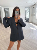 Remade oversized blazer denim blue #90:90