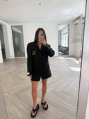 Remade oversized blazer black #72:72