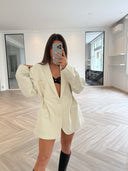 Remade oversized blazer cream #10:10