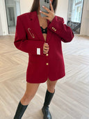Remade oversized blazer dark red #77:77