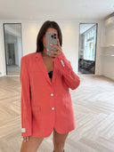 Remade oversized blazer salmon pink #80:80