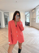 Remade oversized blazer salmon pink #80:80