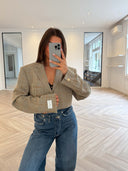 Remade oversized blazer tartan beige #90:90