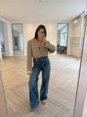 Remade oversized blazer tartan beige #90:90