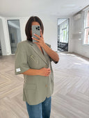 Remade oversized blazer sage green #55:55