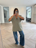 Remade oversized blazer sage green #55:55