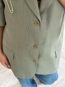 Remade oversized blazer sage green #55:55