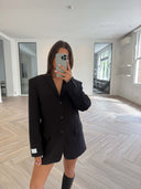 Remade oversized blazer striped black #17:17