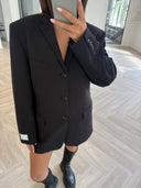 Remade oversized blazer striped black #17:17