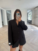 Remade oversized blazer striped black #17:17