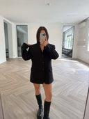 Remade oversized blazer striped black #17:17