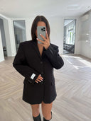 Remade oversized blazer striped black #17:17