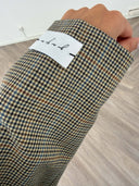 Remade oversized blazer mini checks beige #16:16