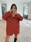 Remade oversized blazer terracotta #75:75