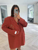 Remade oversized blazer terracotta #75:75
