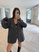 Remade oversized blazer anthracite #05:05