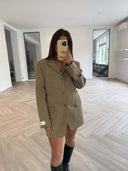 Remade oversized blazer tartan ochre yellow/multicolor  #02:02